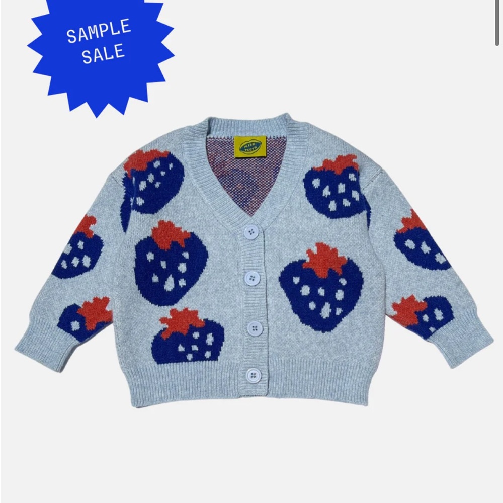 Milk Teeth Strawberry cardigan